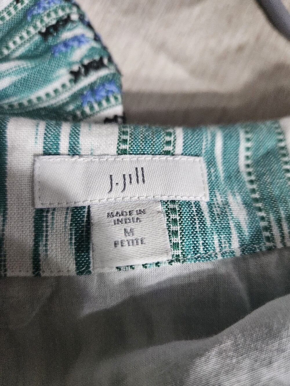 J. Jill Embroidered Cotton Dress Petite Medium - Picture 5 of 6